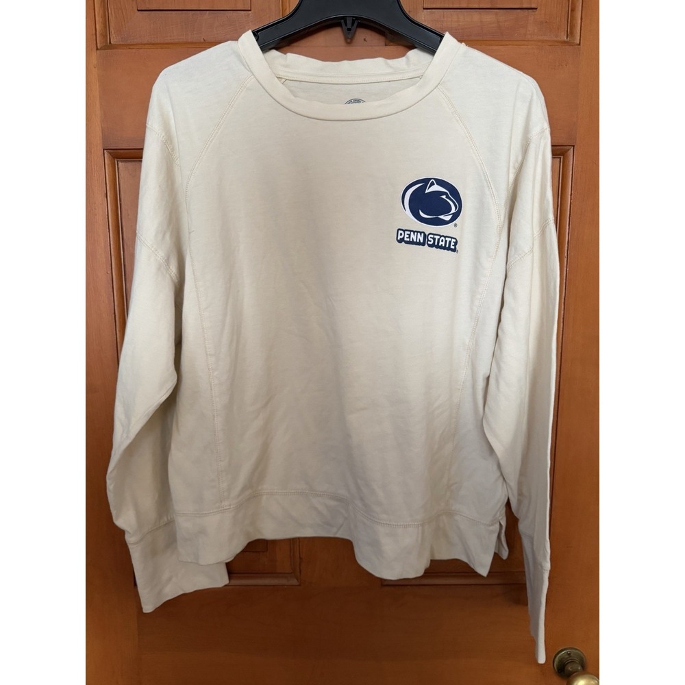 Women's Rivalry Threads Penn State Ivory Long Sleeve Crewneck Shirt Small NWT